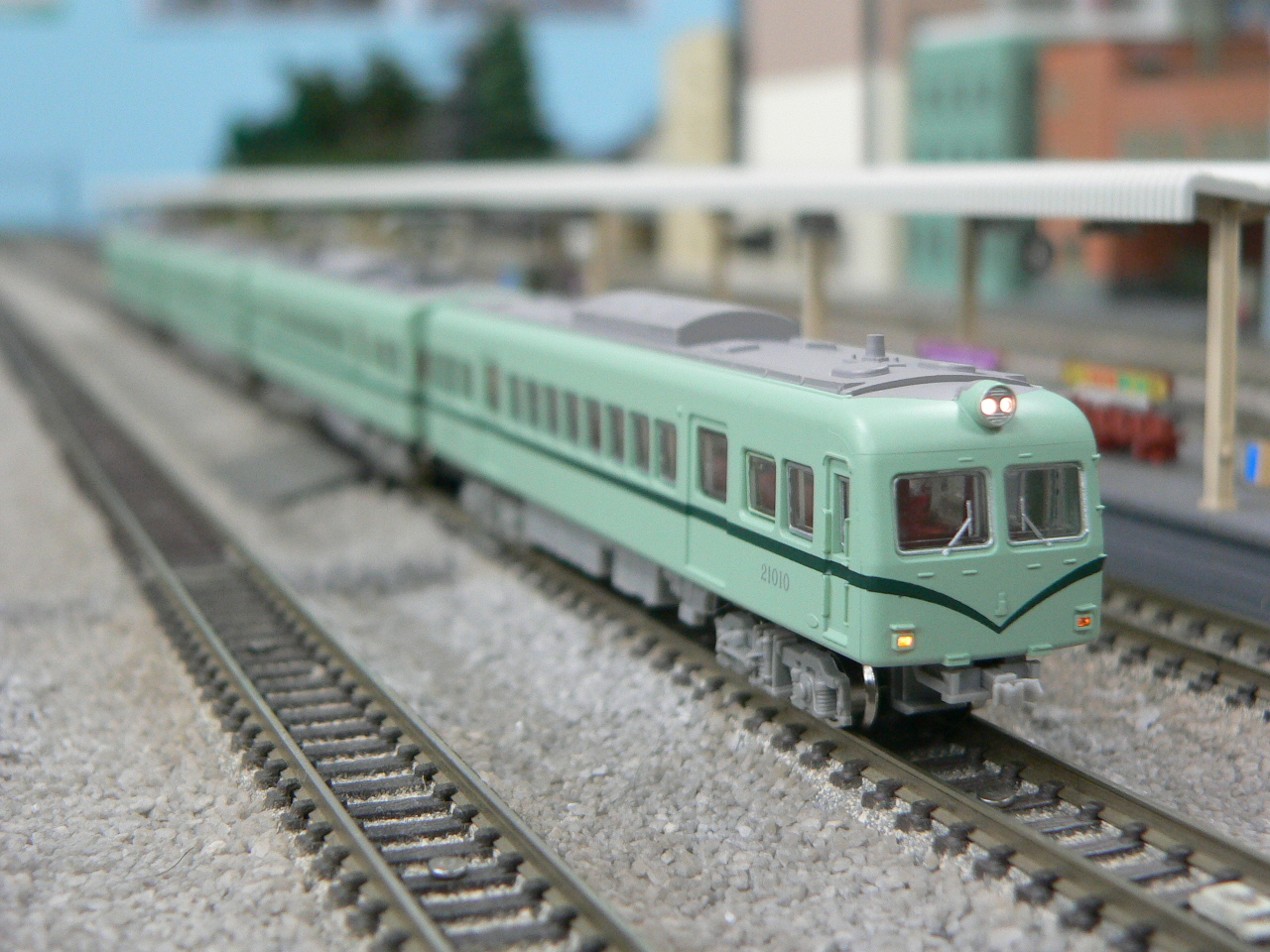 トミーテックの鉄コレ、南海21000系ズームカー旧塗装のライト点灯