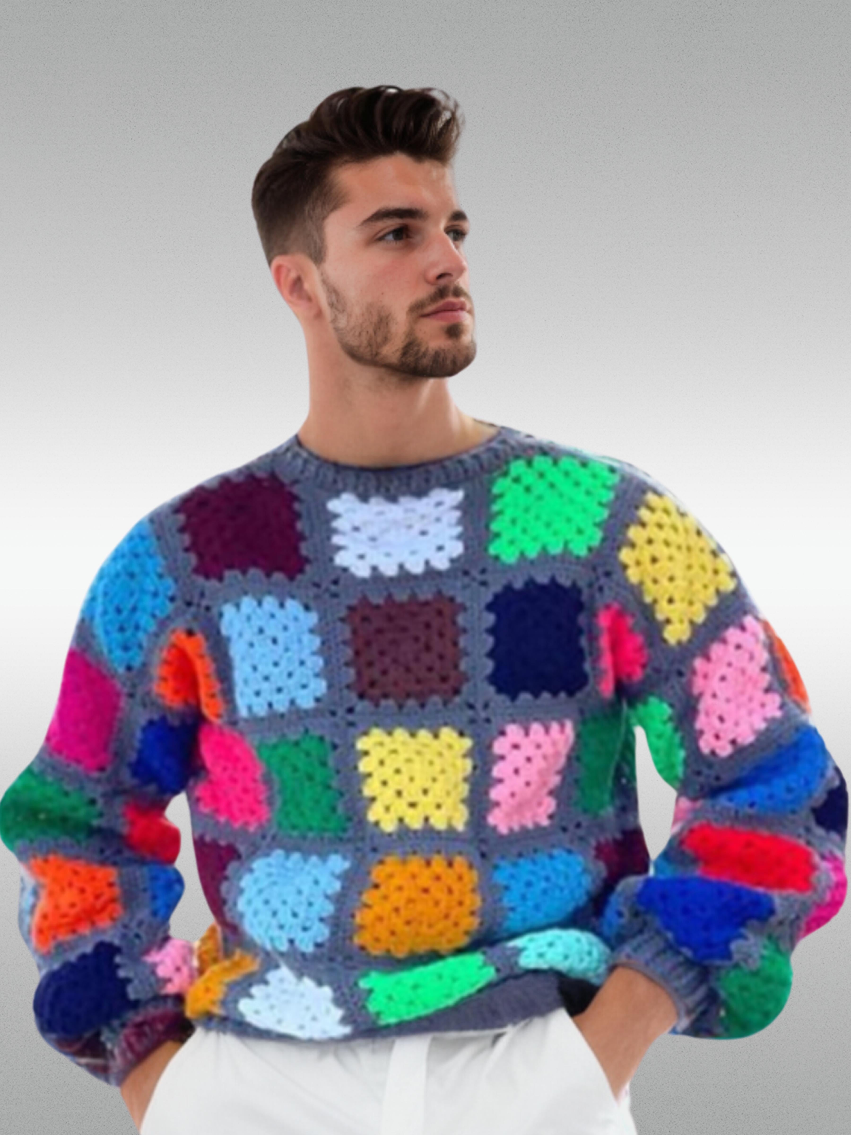 Spectrum Patchwork Sweater – MON CROCHET