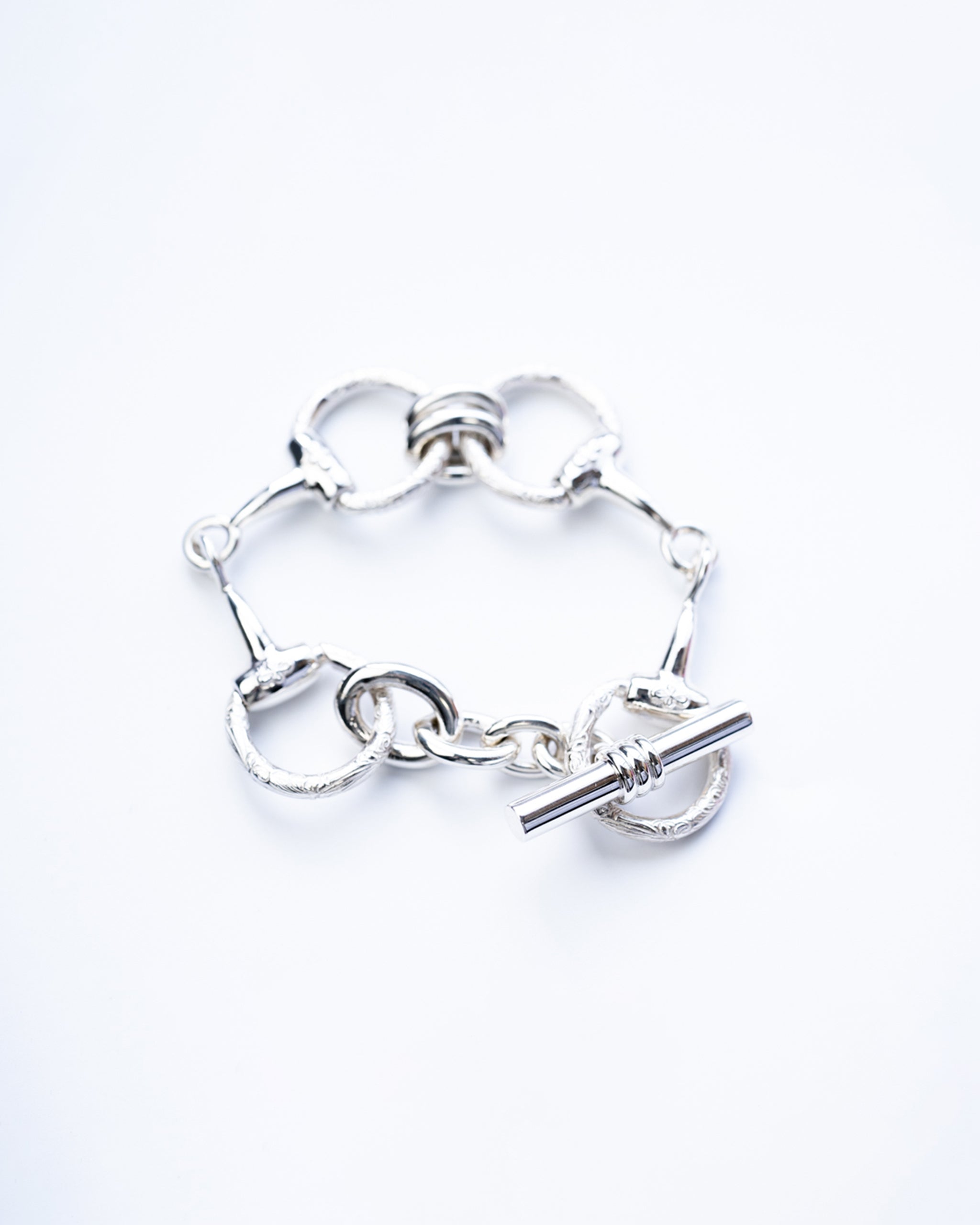 WAKAN SILVER SMITH Arabesque Horse bit bracelet double [BN-080