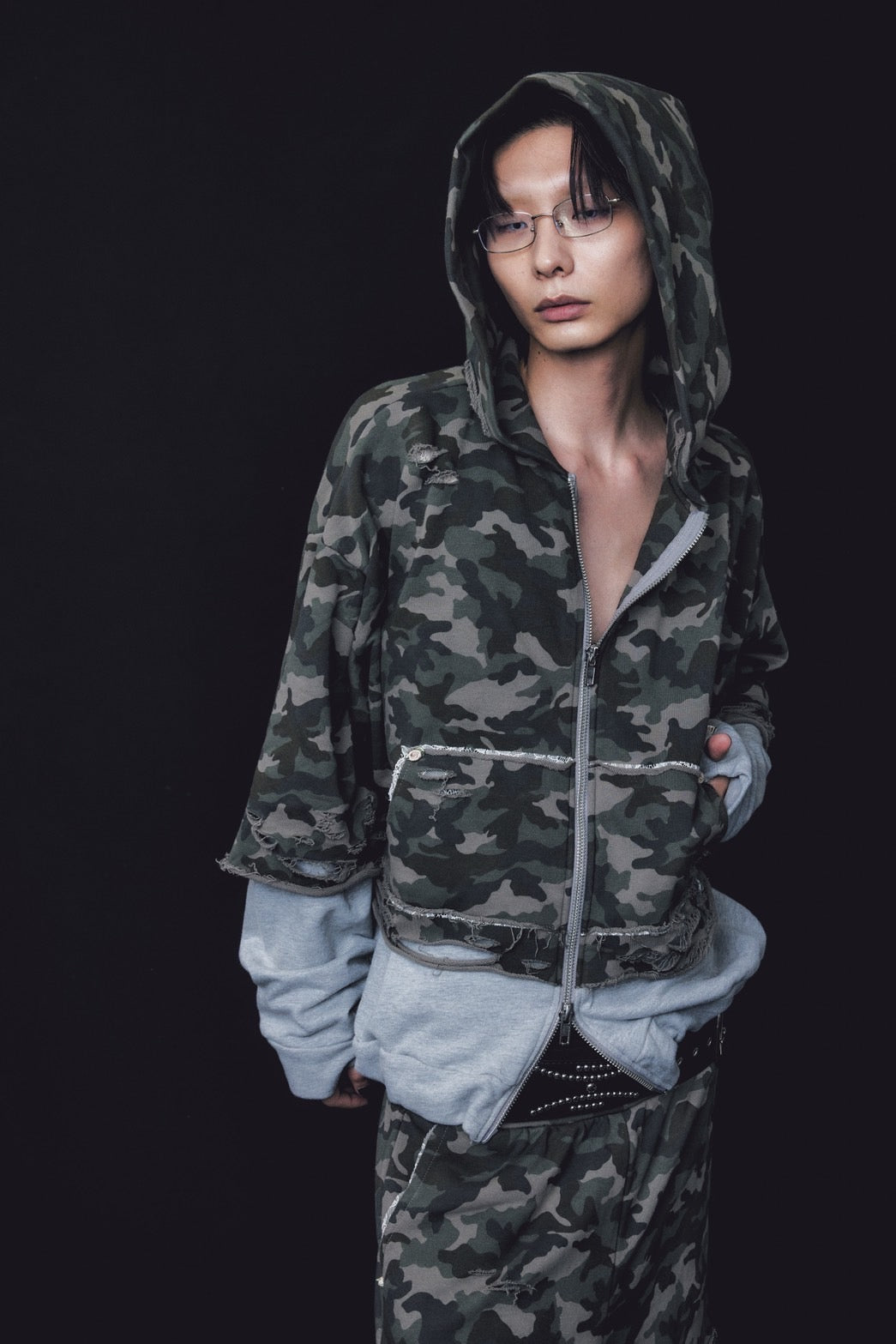 Layered Crush Hoodie(Camo×Gray) – neith.onlinestore