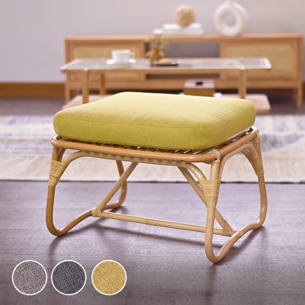 50s ラタン オットマン スツール ミッドセンチュリー 50s ラタン