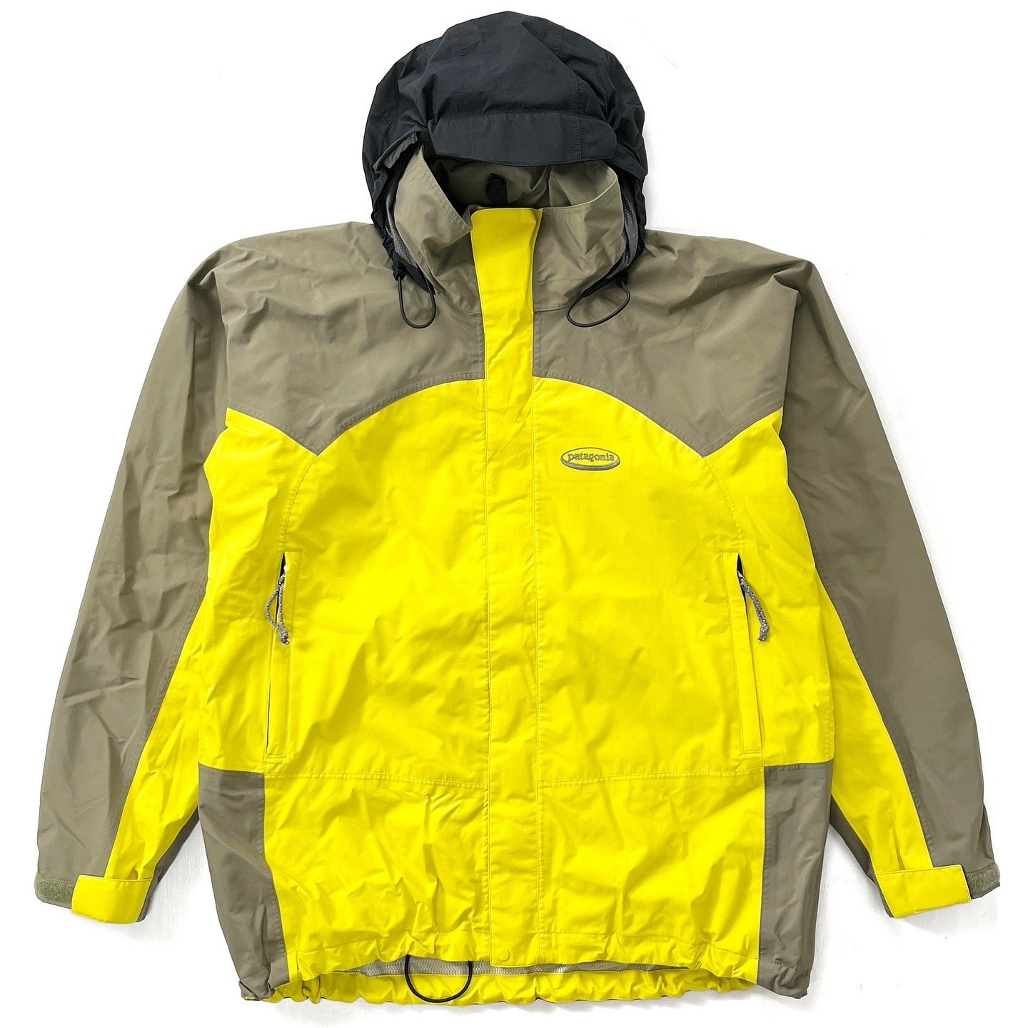 2001 Patagonia Mens Gore-Tex Primo Jacket, Green Spark & Khaki (XL/XXL