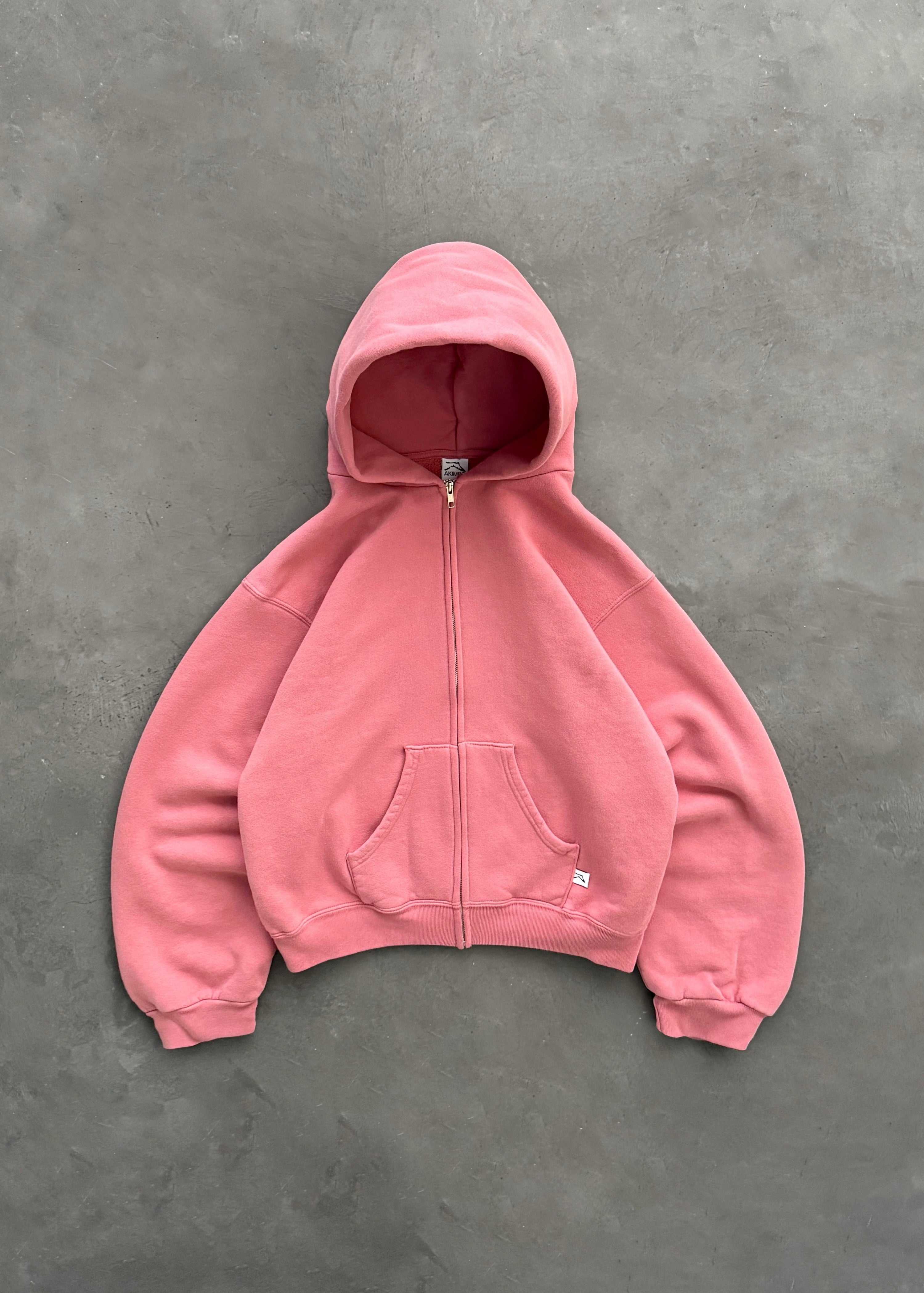 ZIP-UP HOODIE - DUSTY ROSE