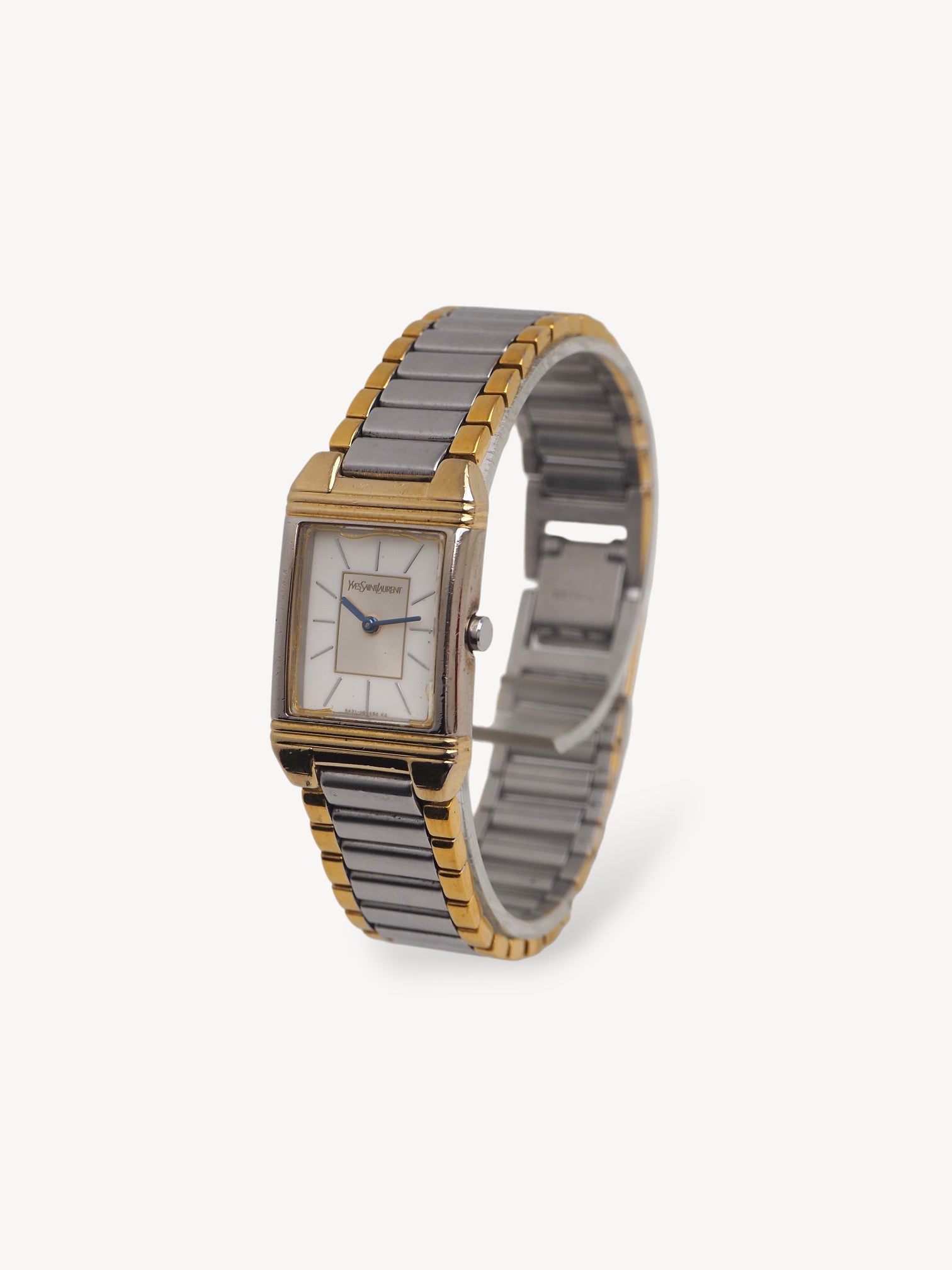 Yves Saint Laurent Two-Tone Square Watch | Pre-Owned Luxury