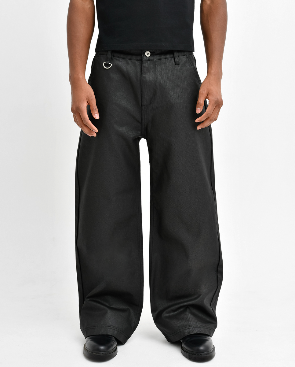 Stacked Oil Coating Loose Fit Pants – A$APMODE