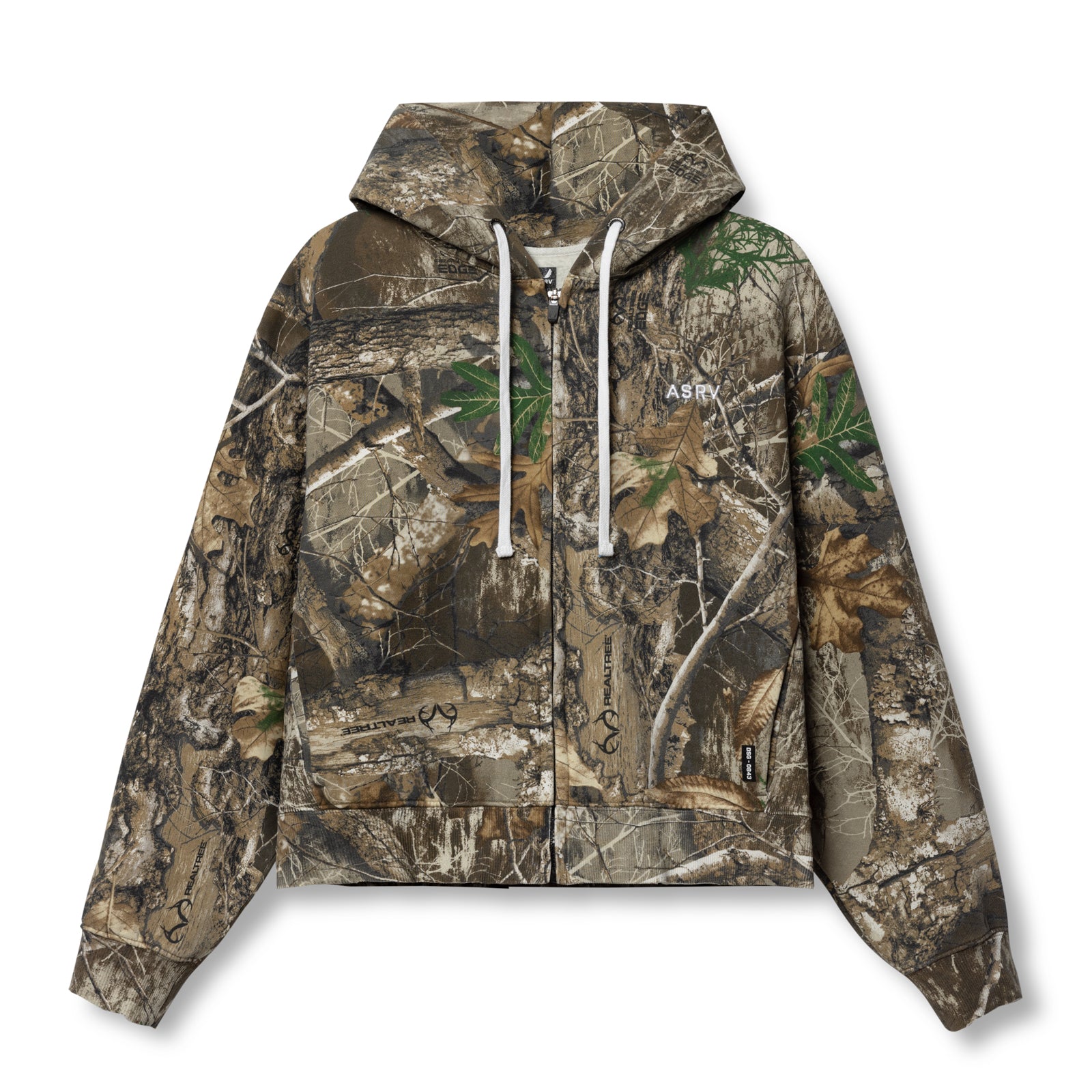 0843. Tech Essential™ Distressed Full Zip Hoodie - Realtree® Camo