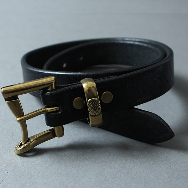 栃木レザー】“STANDARD” Fireman's Buckle 30mm Leather Belt【Gold