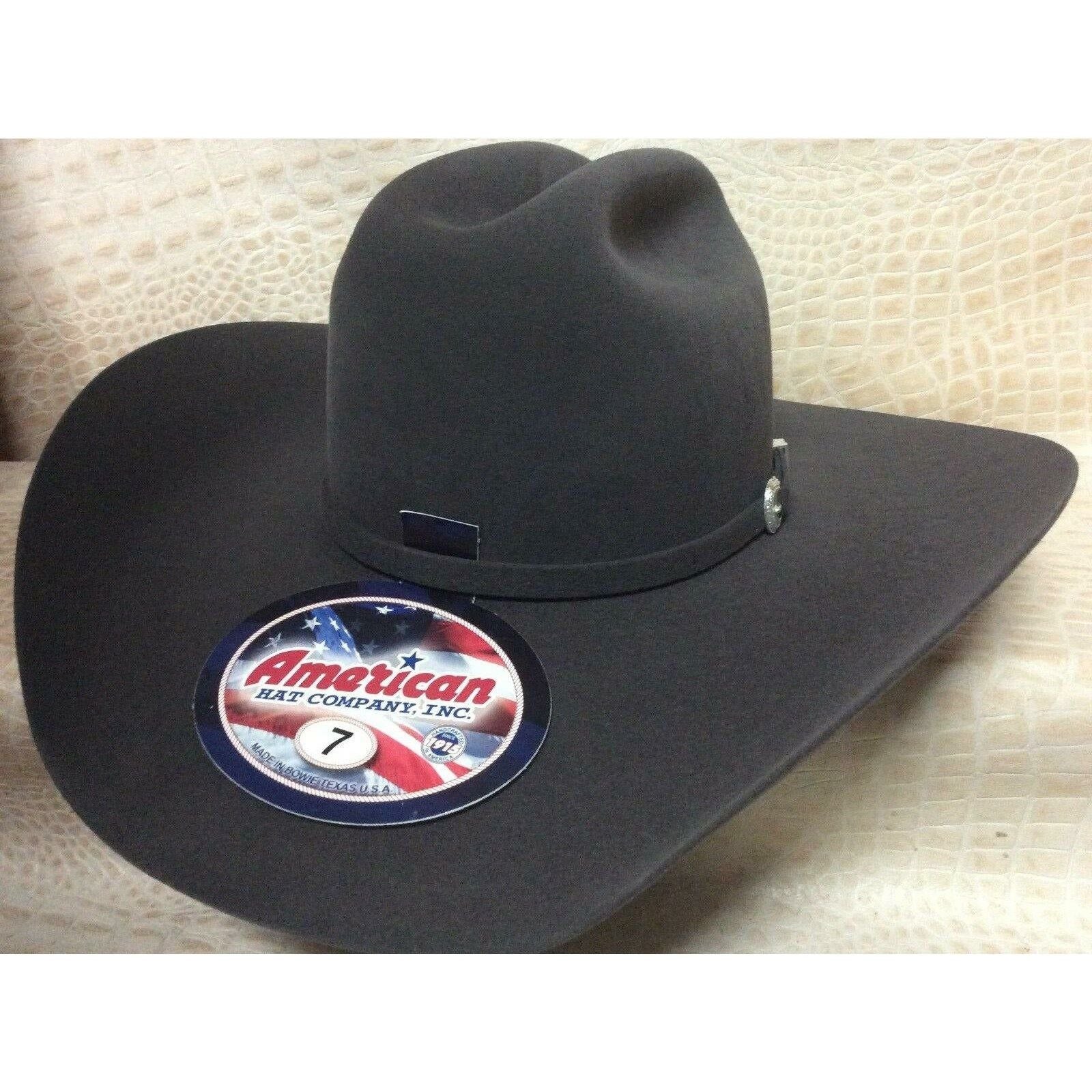 American Hat Co. Steel 7X Beaver Fur Felt Cowboy Hat Western Rodeo
