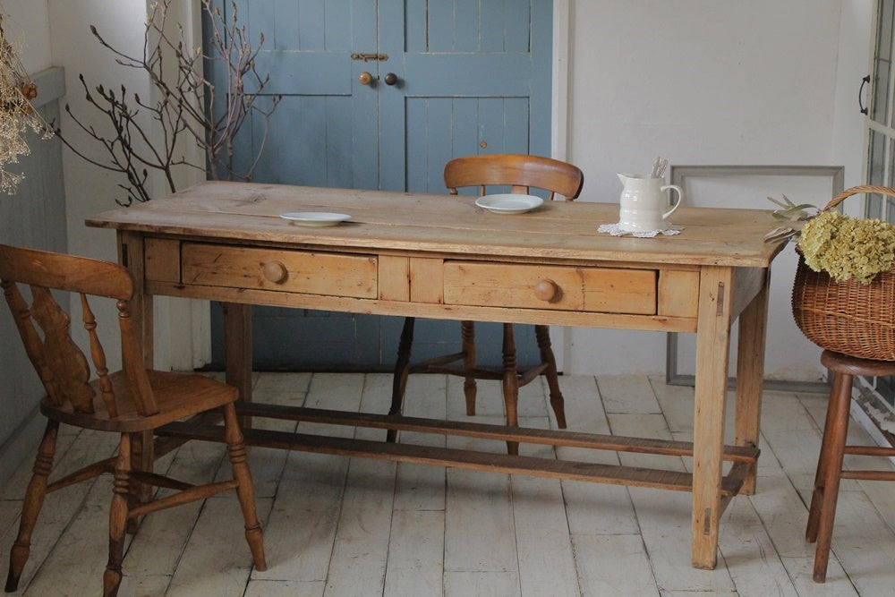 1880年代オールドパインダイニングテーブル（横幅175cm） イギリス