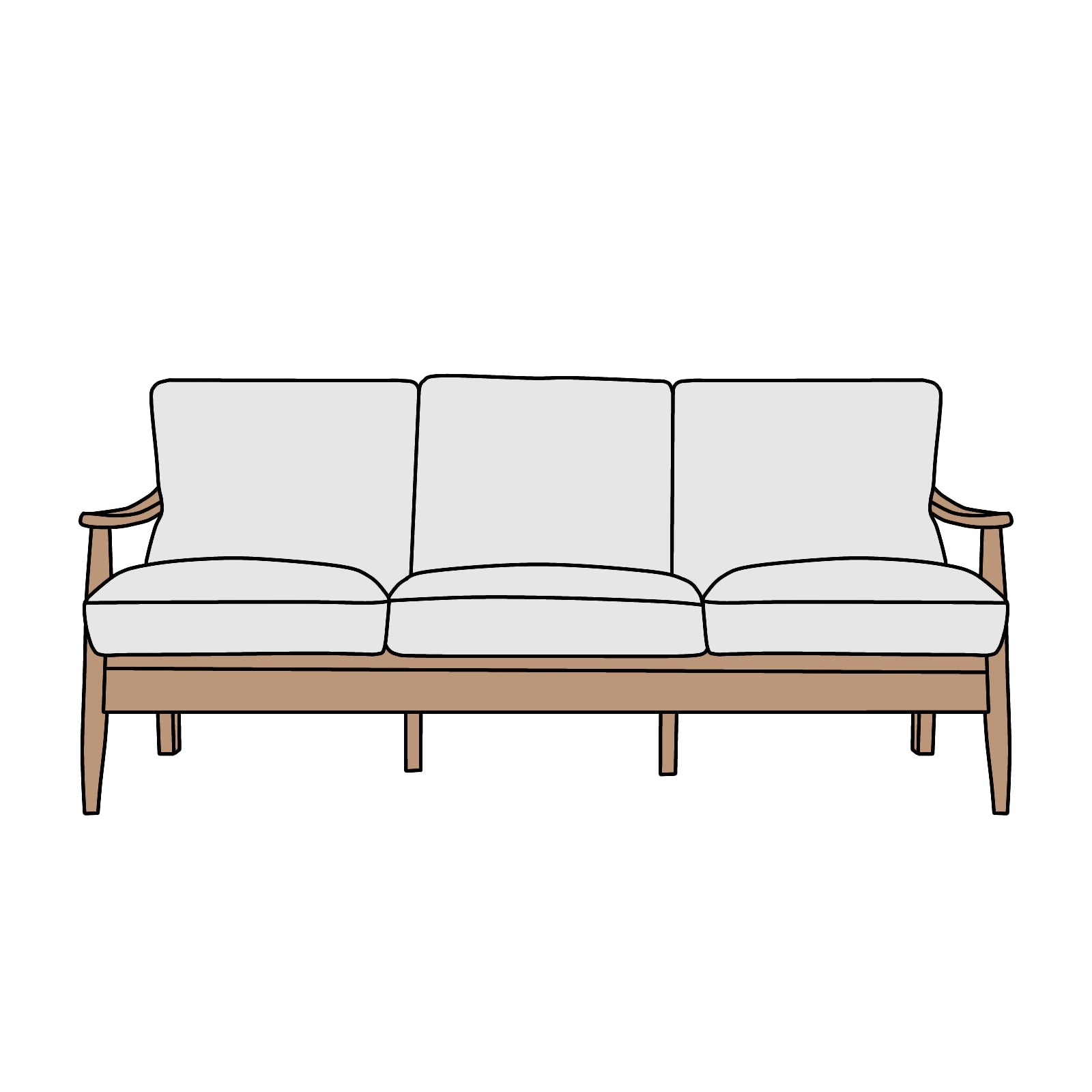 KEYUCA（ケユカ）Tabby Sofa（タビ ー ソファ）3.0P 横幅約175cm