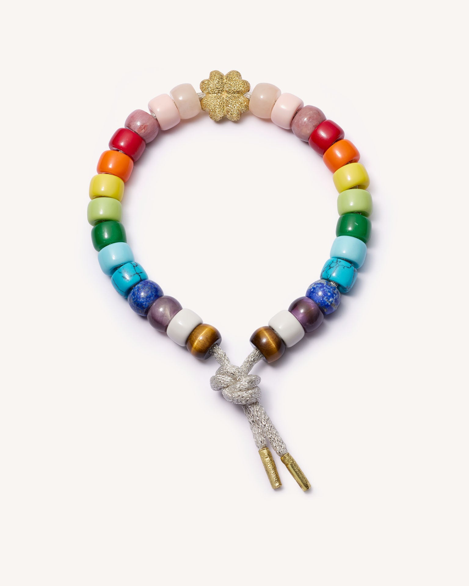 FORTE Beads Rainbow Bracelet with Quadrifoglio Bead | Carolina Bucci