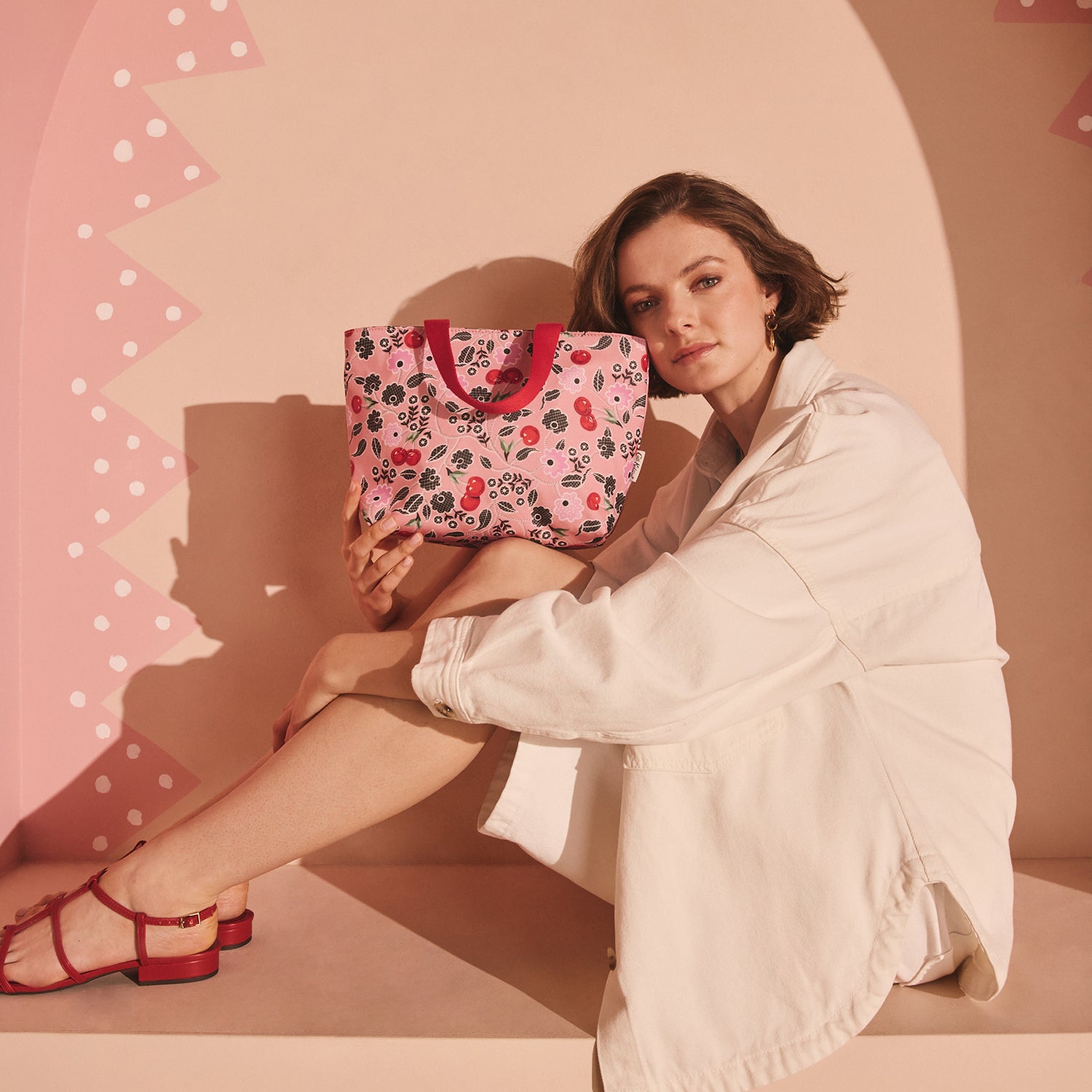 ランチ トートバッグ Cherry Bunches | Cath Kidston 日本公式