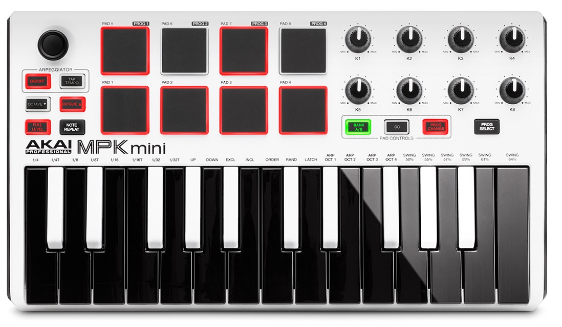 ホワイト筐体に反転鍵盤！｜AKAI、MPK mini MK2の数量限定Whiteモデル