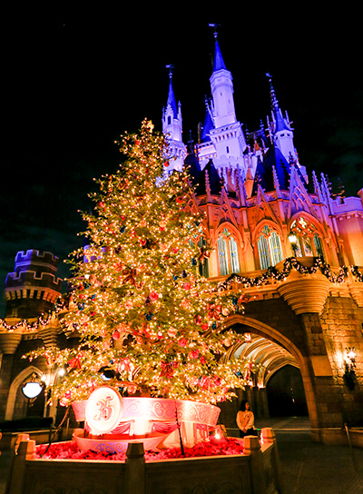 Disney クリスマスツリー お城の装飾品 イルミネーション Disney