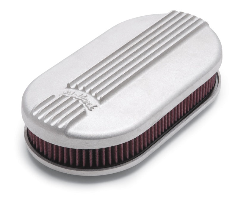 Edelbrock Air Cleaner Classic Series Oval Aluminum Top Cloth