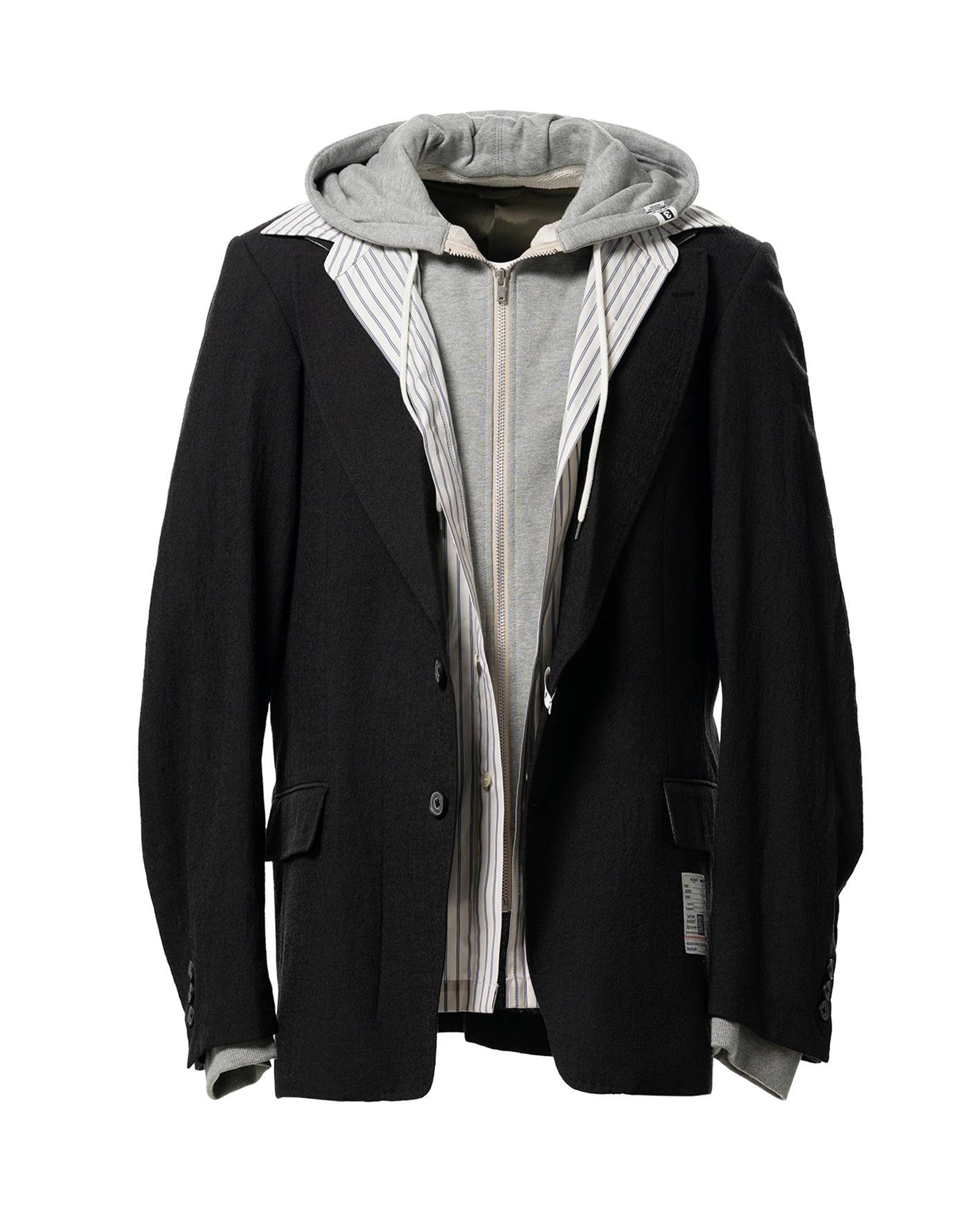 MIHARA YASUHIRO (ミハラヤスヒロ) TRIPLE LAYERED BLAZER / BLACK