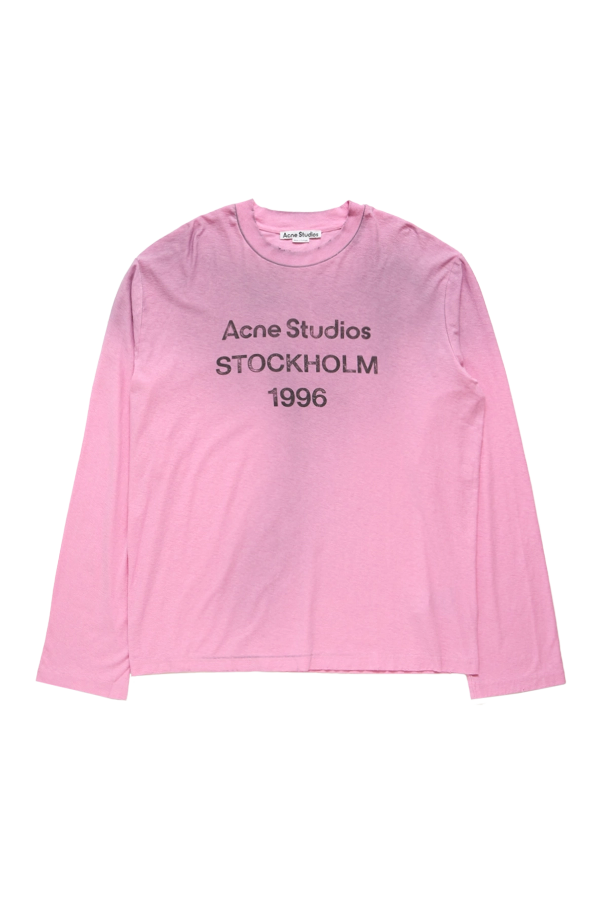 Acne Studios Logo Long Sleeve T-Shirt Pink – ESSXNYC