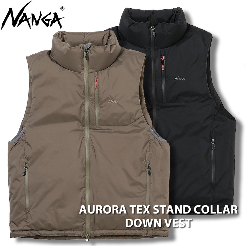 NANGA オーロラ テックス スタンドカラー ダウンベスト（メンズ）2025