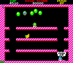 バブルボブル for SHARP X68000 (C)1986 タイトー, (C)1990 電波新聞社