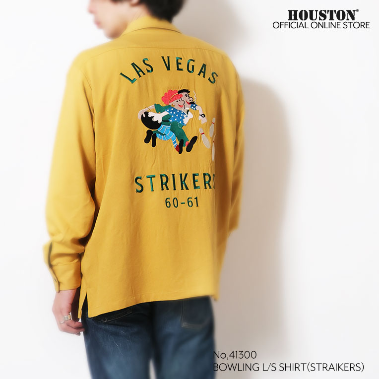HOUSTON / ヒューストン 41300 BOWLING L/S SHIRT (STRIKERS) / 長袖