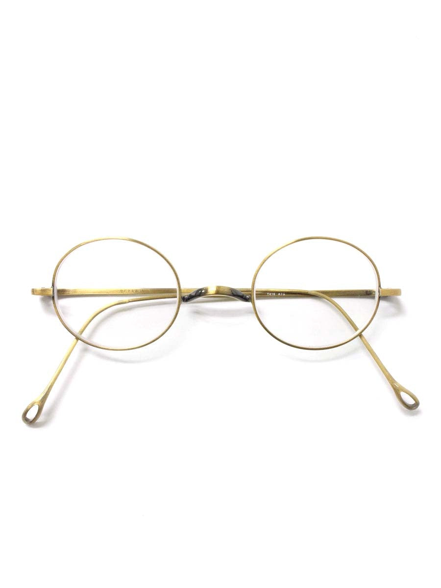 金子眼鏡 井戸多美男作 T-416 メガネ ゴールド メタル ラウンド | 中古