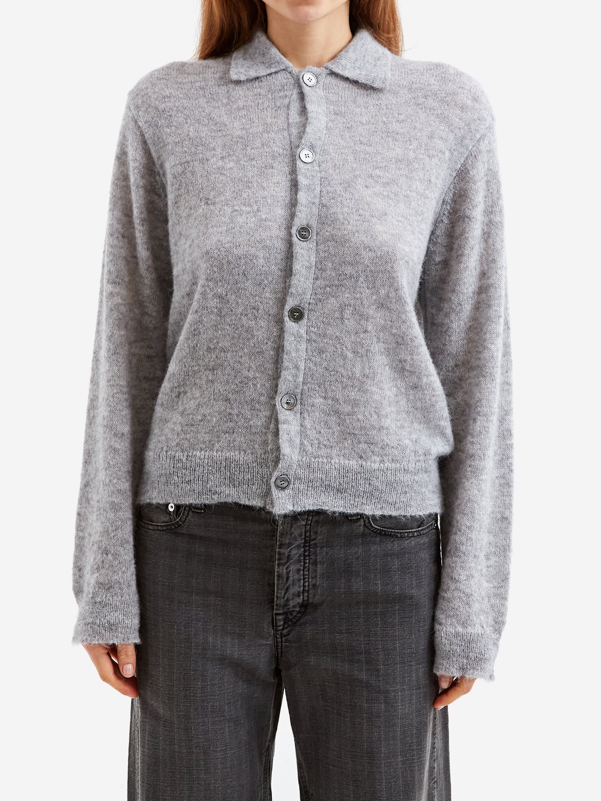 Our Legacy Evening Polo - Dust Melange/Fuzzy Alpaca – Goodhood