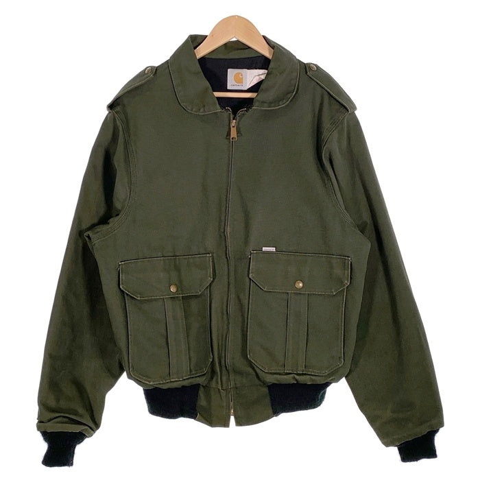 90`s Carhartt カーハート ダック ボンバージャケット サンタフェ モス