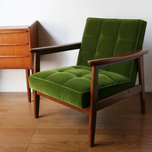 カリモク60【正規販売店】 Kチェア 1シーター モケットグリーン | 北欧