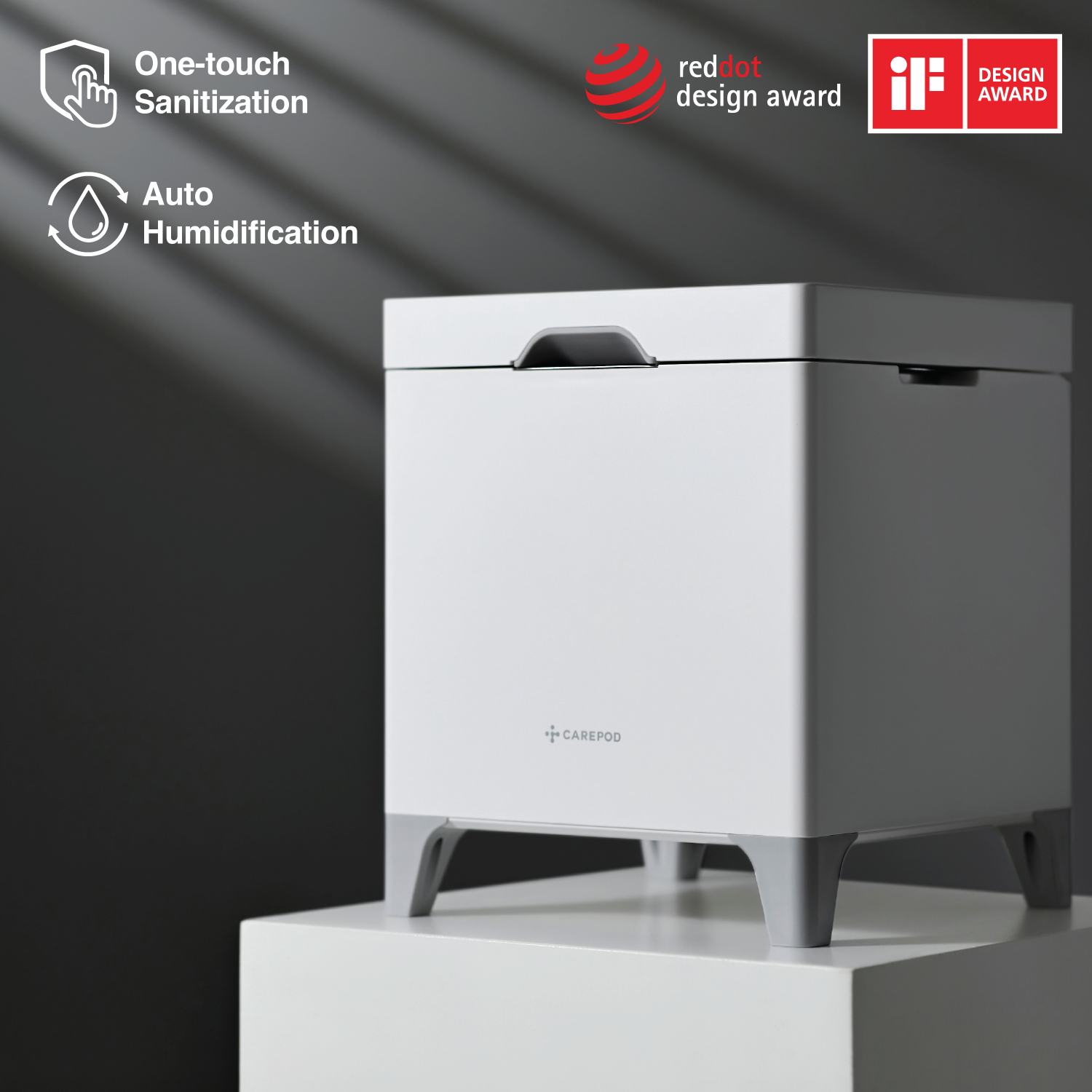 Carepod Cube Plus X50V - Sanitizing Warm + Cool Mist Stainless Steel H