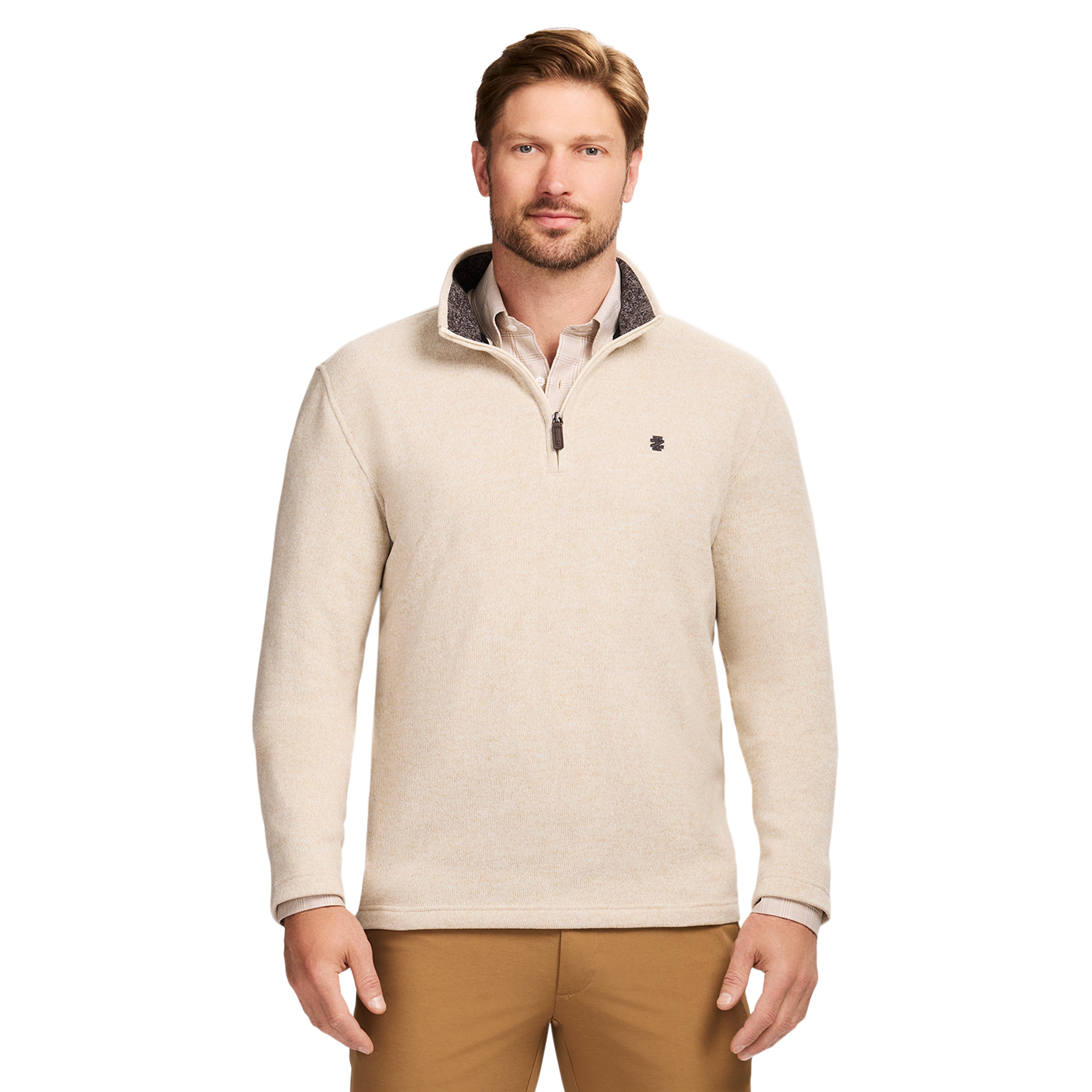 Thermasoft Sweater Fleece Quarter Zip - Rock Hthr – IZOD