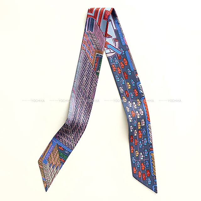 2023年秋冬 HERMES エルメス スカーフ ツイリー パンタンシティ ブルー