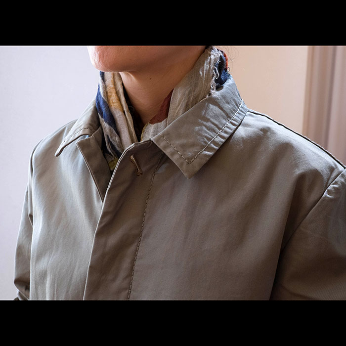 homspun [ホームスパン] ステンカラーコート(162-0079)khaki | Lin
