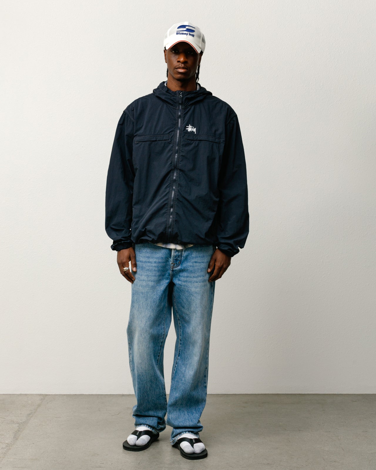 Lightweight Hooded Jacket – Navy | Outerwear | Stüssy Japan
