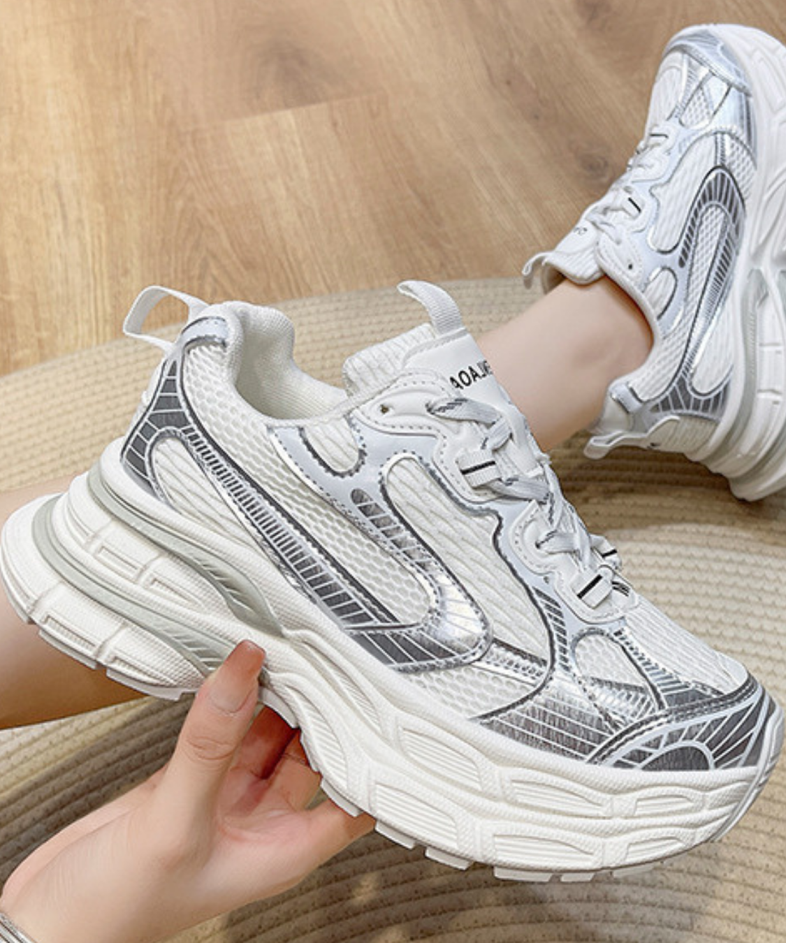 厚底シルバースニーカー – jemiremi（ジェミレミ）