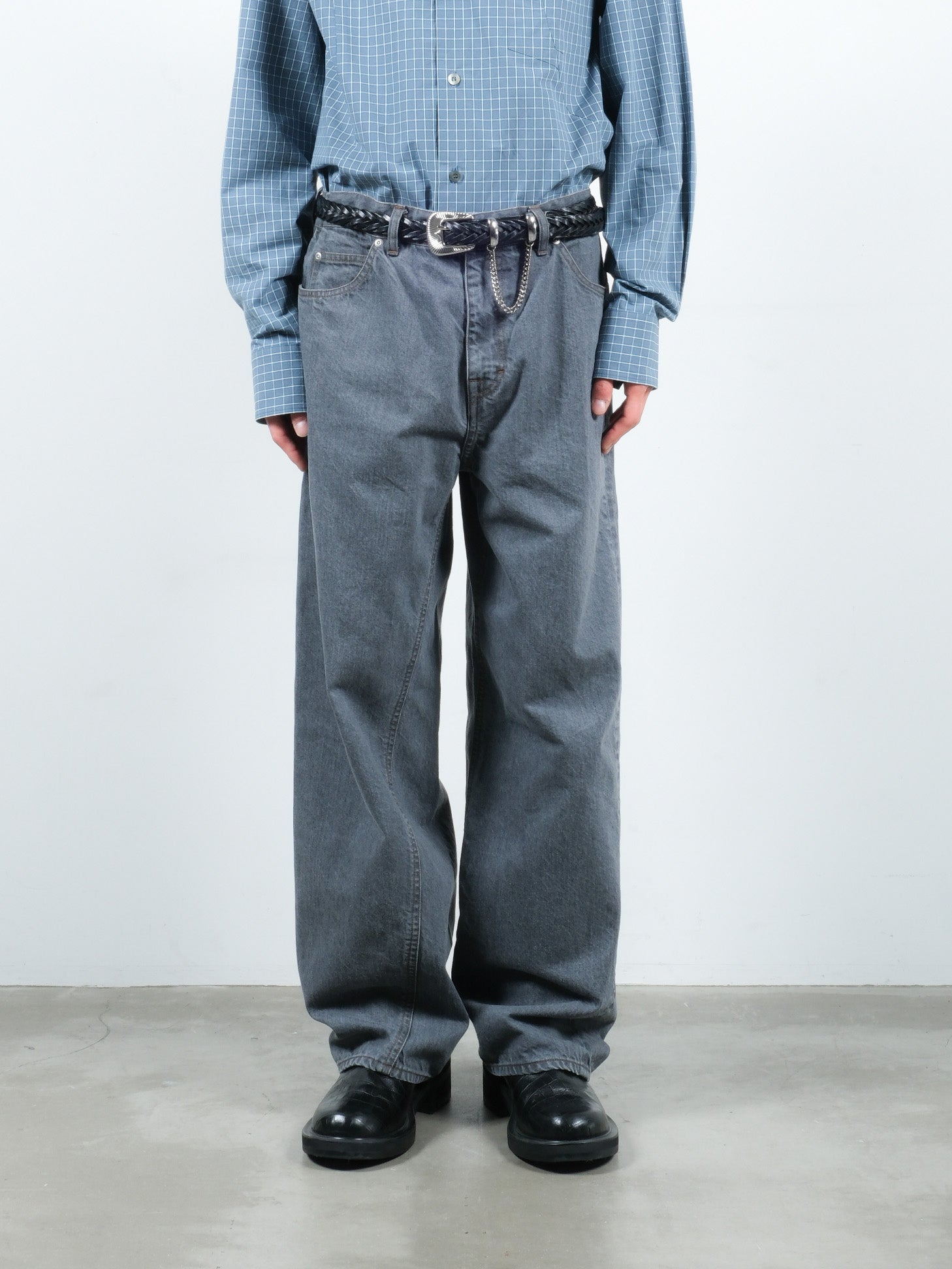JIEDA USED TWIST DENIM PANTS – KIKUNOBU