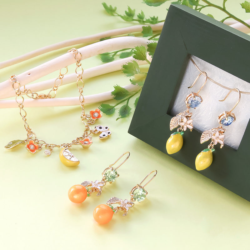 レシピNo.KR0934 フルーツとフラワーのアクセサリー2種 – 貴和製作所