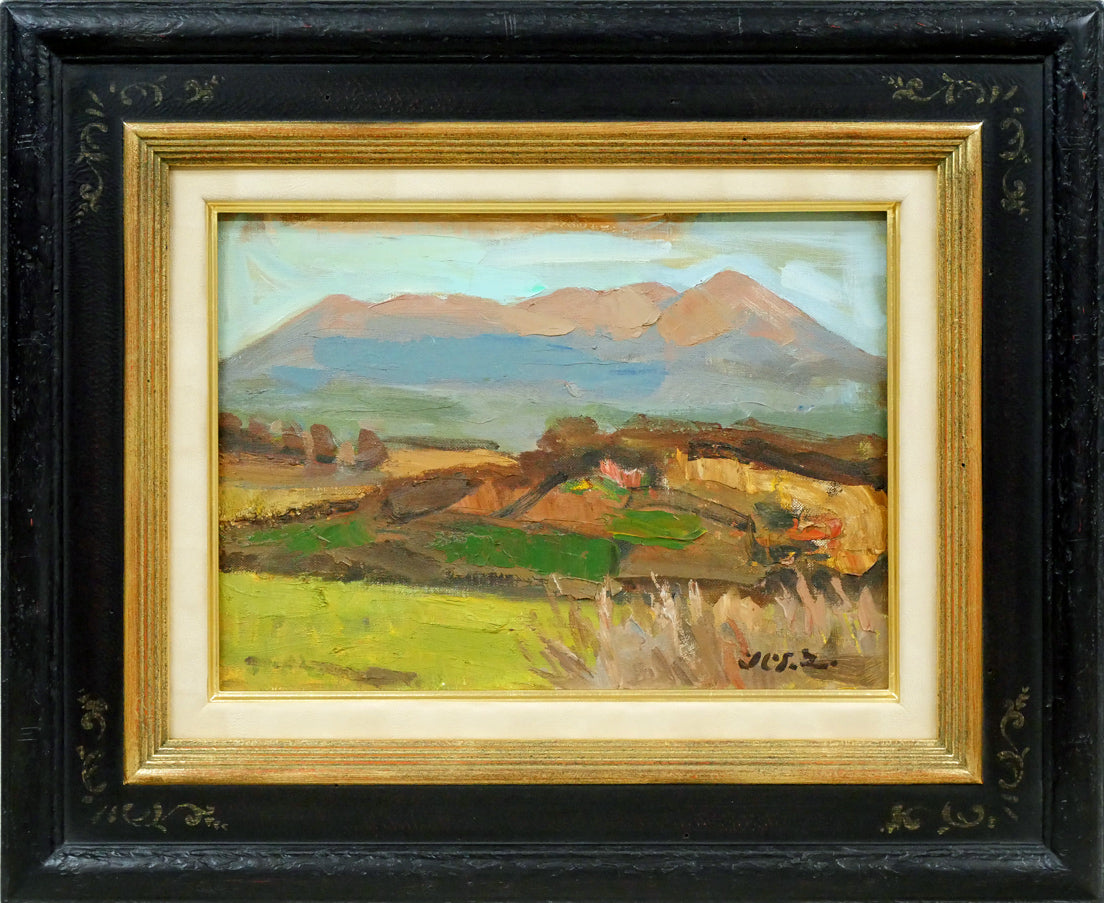 高橋北修「秋の大雪山」油絵・F4号 絵画買取・販売の小竹美術