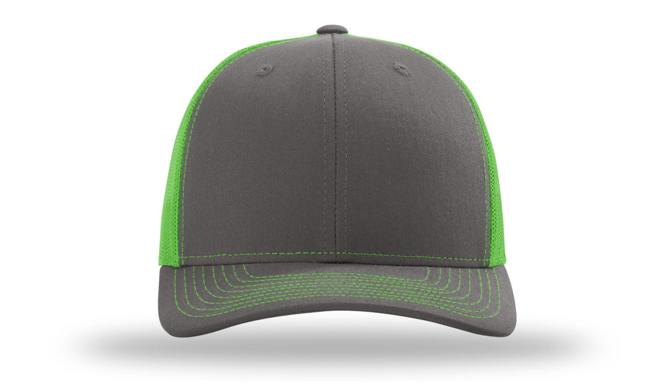 Trucker R112- Charcoal / Neon Green – Katfish Clothing
