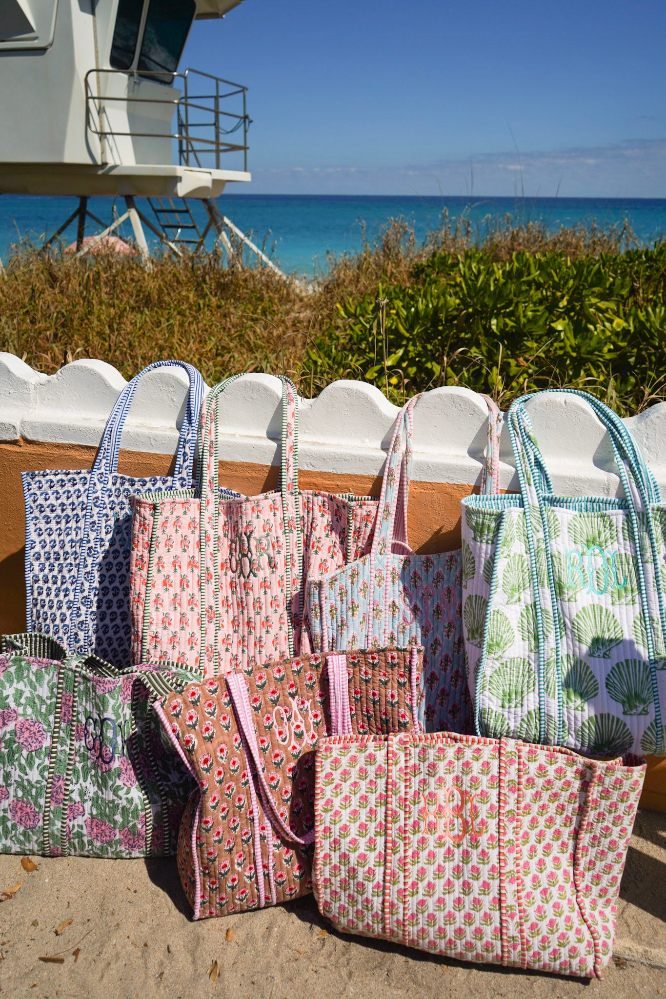 Quilted Block-Print Tote Bag – KenzKustomz