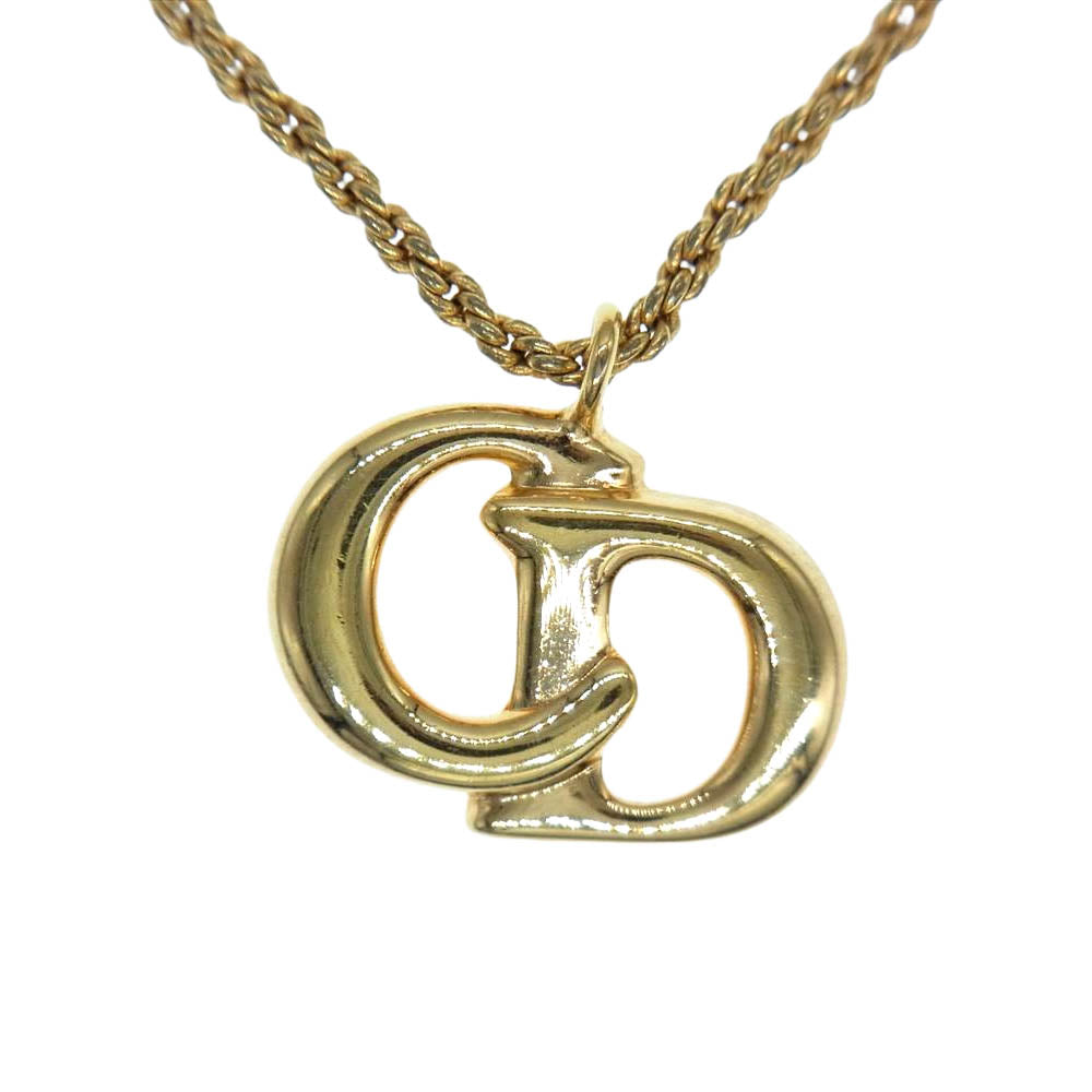 Christian Dior クリスチャンディオール CD ロゴ ネックレス ゴールド