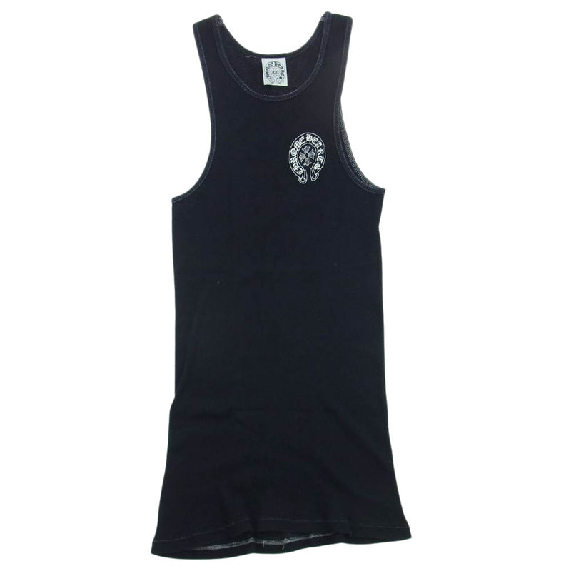 bibiCHROME HEARTSブラッククロス ビジュー付 タンクトップ bibiCHROME