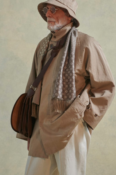 OLD JOE 】SILK CALICO SCARF TIE & FRINGE STALL | legrow