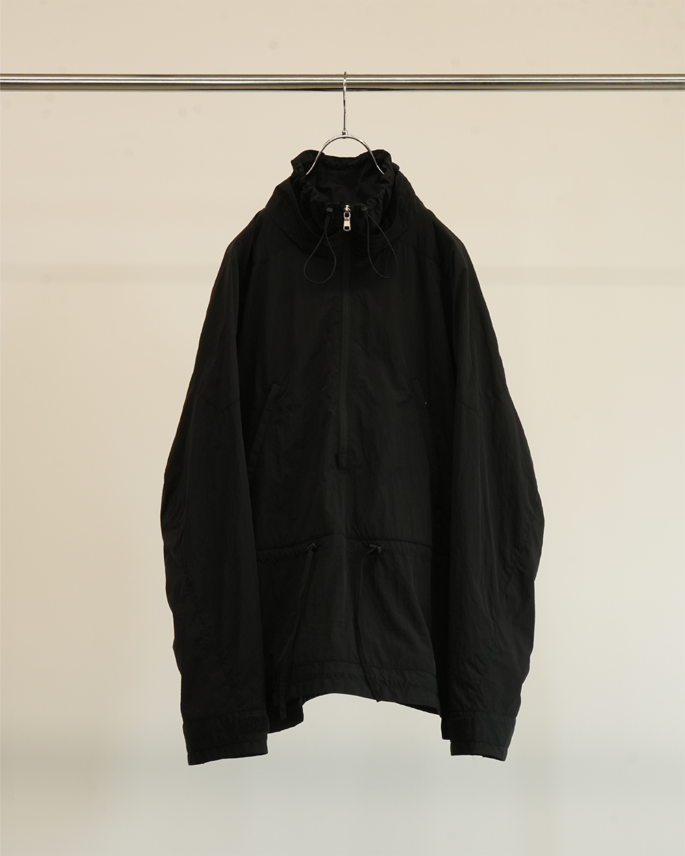 ANCELLM】NYLON PULLOVER JACKET - BLACK