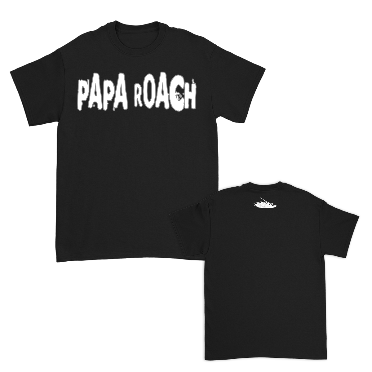 Stretch Logo T-Shirt (Black) – Papa Roach