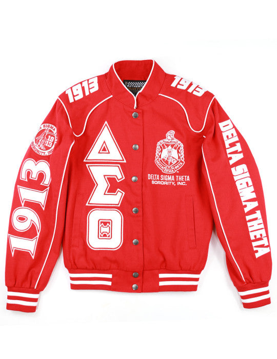 Delta Racing Jacket - Delta Sigma Theta – Perfect Apparel