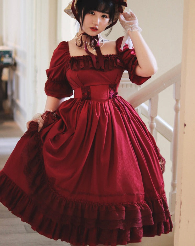 クラシカルエレガントコルセット風ドレス – ロリータファッション通販
