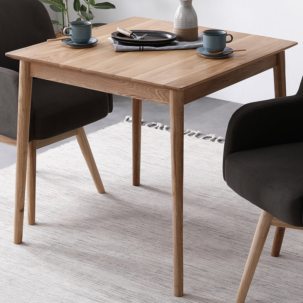 天然木ダイニング テーブル（幅80cm/幅140cm）単品 『Duuce デュース