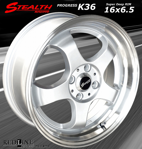 □ STEALTH Racing K36 □ チューニング軽四用 前後幅広リム 6.5J 新品