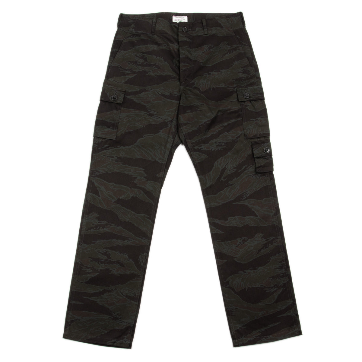 The Real McCoy's Tiger Camouflage Trousers - Black Over-dye
