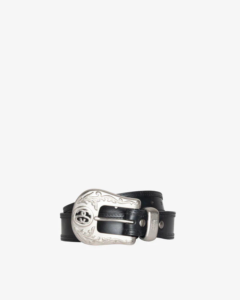 Stüssy: SS-Link Cowboy Belt (Black) | DSMS E-SHOP